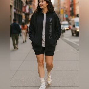 Lululemon Sojourn Black Zip Up Oversized Jacket